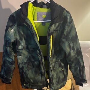 Obermeyer Kids Puffer Jacket - Green and Black